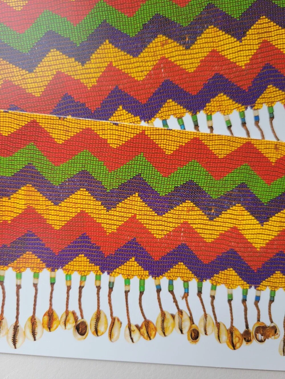 African Beadwork Notecards (10) Imagery of Kirdi artisan colorful beaded aprons